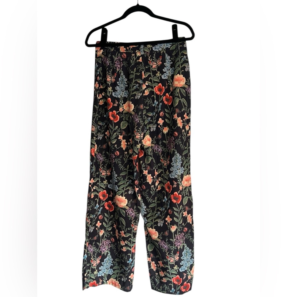 Cider Multi Colored Floral Wide-Leg Pants- Size M - Picture 3 of 6